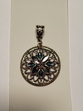 Antique Goldtoned Mandala Pendant